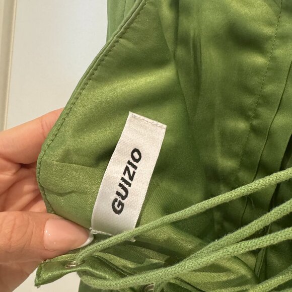 Danielle Guizio Satin Corset Top – Green / Size S - Picture 9 of 10